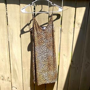 Leopard Mini Slip Dress